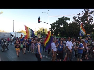 Revellers march in Jerusalem gay pride parade
