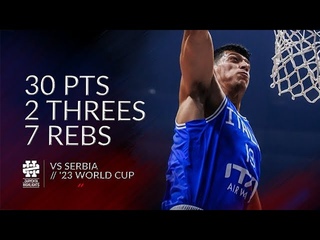 Simone Fontecchio 30 pts 2 threes 7 rebs vs Serbia World Cup 2023