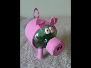 Cofrinho de Porquinho de garrafa Pet Passo a Passo!