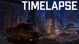 Epic Environmental Cityscape Concept Art Speedpaint “Cyberpunk City“ Affinity Photo TIMELAPSE