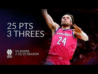 Corey Kispert 25 pts 3 threes vs Sixers 22/23 season