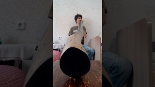 Роскошный диджериду Тьма и Золото  из ясеня в ноте До.