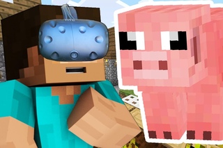 MINECRAFT IN VIRTUAL REALITY - EVERYTHING IS SO CUTE!!! (Minecraft HTC Vive)