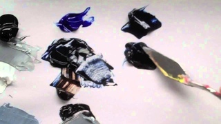 How to mix warm and cool black acrylic paint