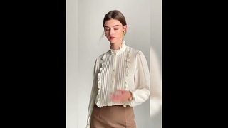 Women's Blouses Top Silk Floral Office Formal Casual Dress Shirts Spring Summer Sexy Fashion 2403214