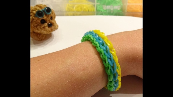 Браслет из резинок Дождик. Rainbow loom. Krazy