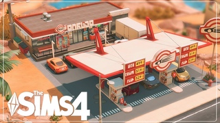 Sandtrap Gas Station & Convenience Store | CC Build | The Sims 4 Speed Build