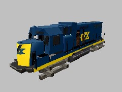 GP38-2 Wrecked CSX YN3 shop scenery