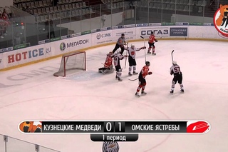 Кузнецкие Медведи - Омские Ястребы - 1:3