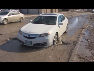 It's pothole season in Winnipeg, so slow down and listen for damage, auto shop owner advises
