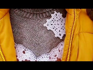 Обвязка края крючком. Красивая кайма