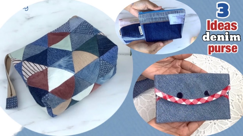 3 ideas denim purse bag tutorial from scrap old jeans, denim reuse ideas, small purse bag