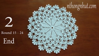 ENG SUB Crochet doily tutorial I Cmo tejer un tapete a crochet I Crochet Doily With Michelle 2/2