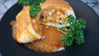 Gefülltes Tintenfischrezept! Рецепт фаршированного Кальмара.