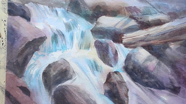 Rough waterfall in