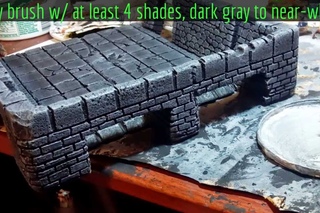 RPG/Wargame Terrain Arena Style Dungeon Room sculpted from foam.