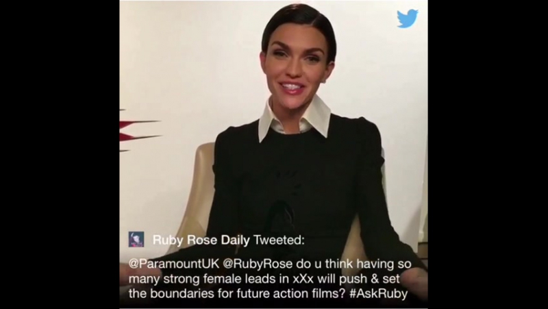Ruby Rose answering fans questions on