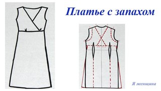 Платья с запахом отрезное под грудь. Моделирование