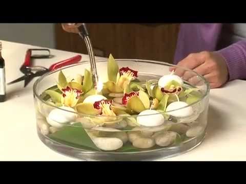 Centerpiece ideas Orchids Floating Flower designs Iris