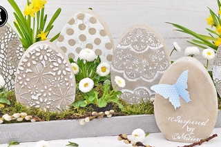 DIY - Osterdeko / Frhlingsdeko selber machen | Osterei aus Beton | Shabby Stil