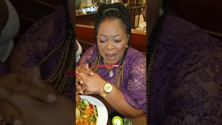 Eating time at actress Tracey Boakye's birthday dinner.