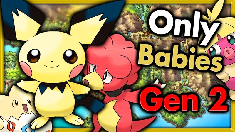Can I Beat Pokemon Gold with ONLY BABY POKEMON Pokemon Challenges NO ITEMS IN