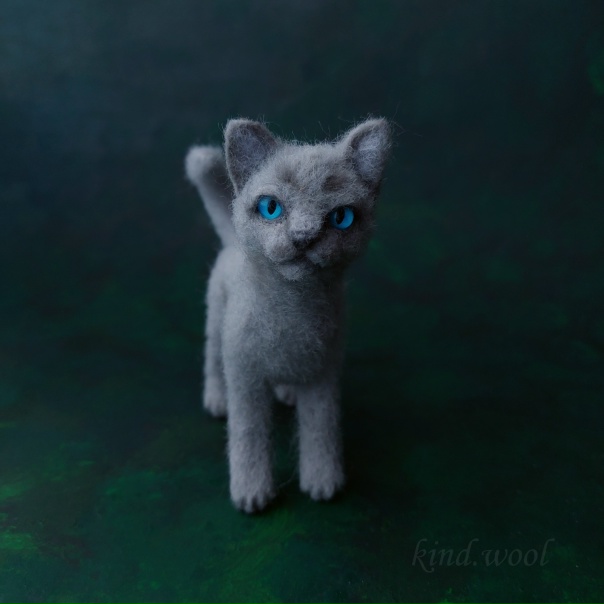 Синяя Звезда, созданная с помощью иголки для валяния...