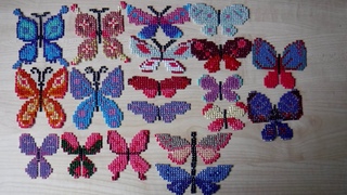 Бабочки из алмазной мозаики. Мастер-класс // Diamond mosaic butterflies. DIY