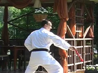 karate DZISAI-RYU kata with the FAN. Likhobabin Peter (Лихобабин П.)