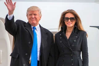 President-Elect Donald Trump & Melania Trump Land At Joint Base Andrews Ahead Of Inauguration