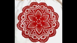 Салфетка крючком Весенняя_Часть_1_Doily crochet Spring #салфеткакрючком #вязание #вязаниекрючком