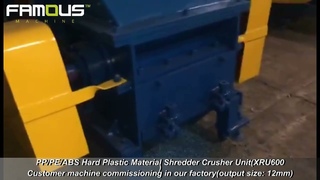 Waste pp/pe/abs hard plastic shredder and crusher in one machine