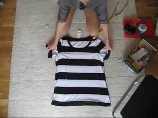Turn a boxy T-shirt into a form fitting T-shirt!
