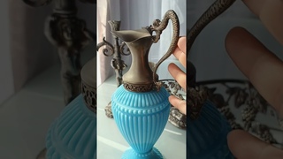 34 см=10 900  Из Подмоскоаья #antique #OPALINE #опаловоестекло#антикварноестекло#антиквпрнаяпосуда