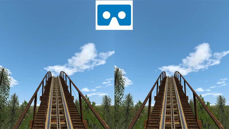 Roller Coaster 39 3 D VR video 3 D SBS VR box google