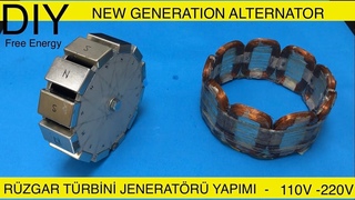 SÜPER GÜÇLÜ YENİ NESİL ALTERNATÖR YAPIMI - KENDİ ELEKTRİĞİNİZİ